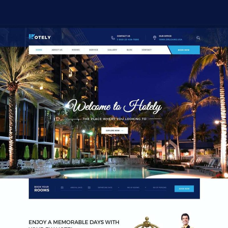 Booking website design